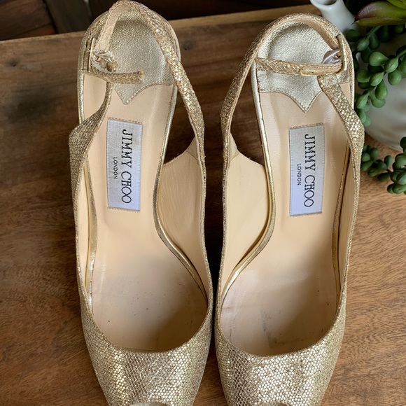 Jimmy Choo Nova Platform Peep Toe Shoes 9 - Picture 3 of 11